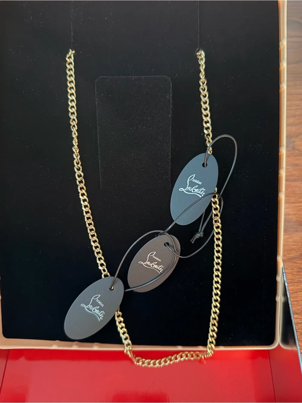 Christian Louboutin Lip Trio Rouge Louboutin Coffret Lipstick Necklace Set NIB